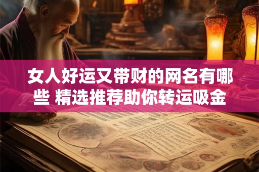 女人好运又带财的网名有哪些 精选推荐助你转运吸金