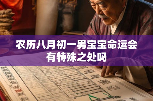 农历八月初一男宝宝命运会有特殊之处吗