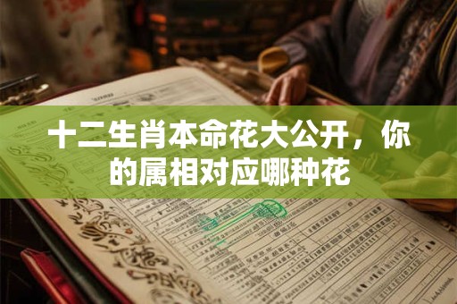 十二生肖本命花大公开，你的属相对应哪种花