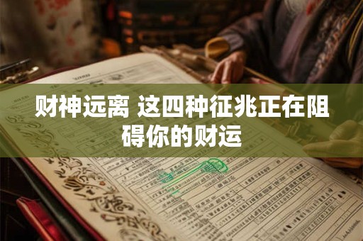 财神远离 这四种征兆正在阻碍你的财运