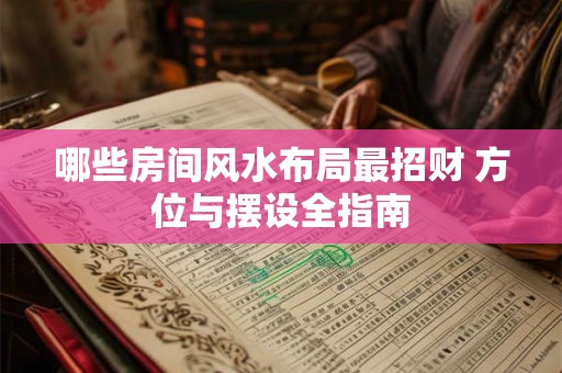 哪些房间风水布局最招财 方位与摆设全指南