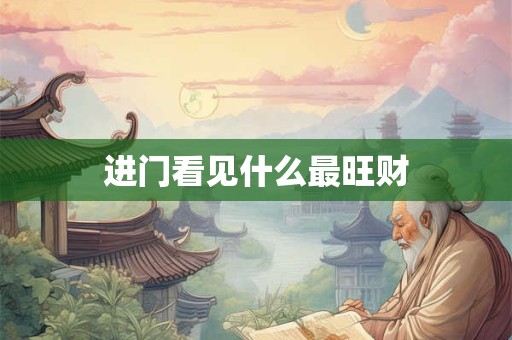 进门看见什么最旺财