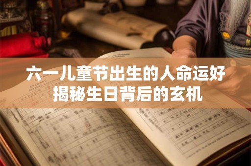 六一儿童节出生的人命运好 揭秘生日背后的玄机