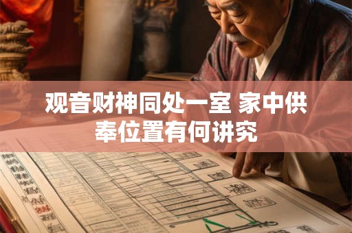 观音财神同处一室 家中供奉位置有何讲究