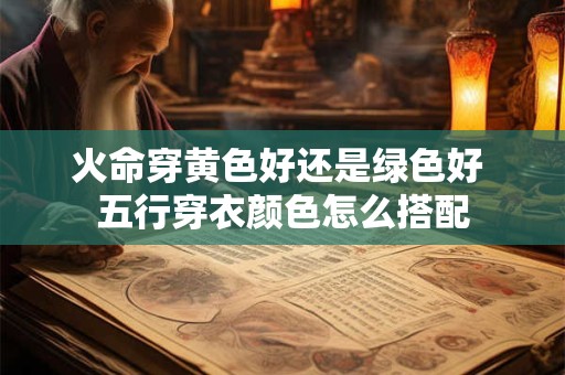 火命穿黄色好还是绿色好 五行穿衣颜色怎么搭配