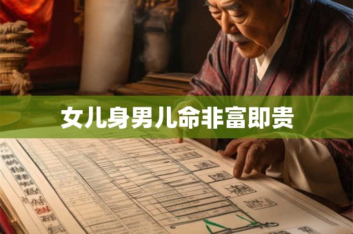 女儿身男儿命非富即贵