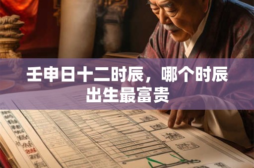 壬申日十二时辰，哪个时辰出生最富贵