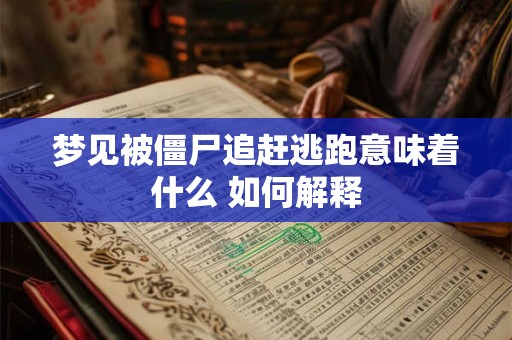 梦见被僵尸追赶逃跑意味着什么 如何解释