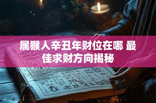 属猴人辛丑年财位在哪 最佳求财方向揭秘