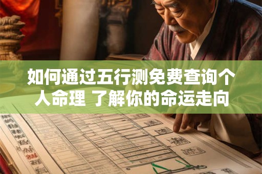如何通过五行测免费查询个人命理 了解你的命运走向