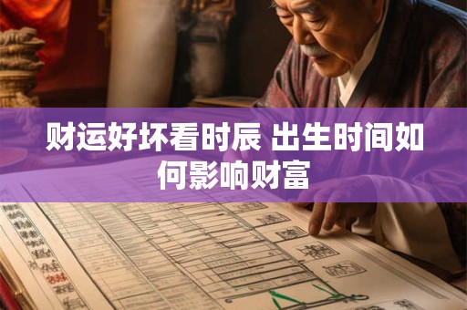 财运好坏看时辰 出生时间如何影响财富