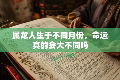 属龙人生于不同月份，命运真的会大不同吗