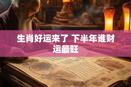 生肖好运来了 下半年谁财运最旺