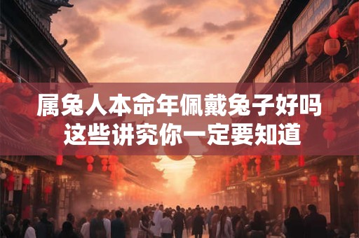 属兔人本命年佩戴兔子好吗 这些讲究你一定要知道
