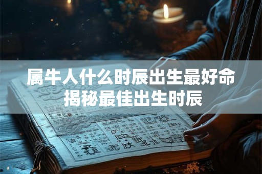 属牛人什么时辰出生最好命 揭秘最佳出生时辰
