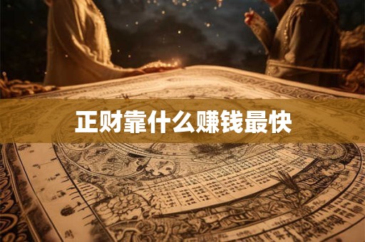 正财靠什么赚钱最快