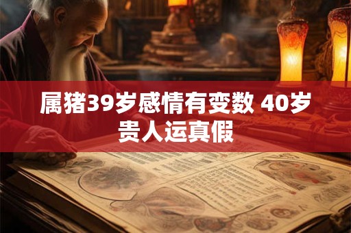 属猪39岁感情有变数 40岁贵人运真假