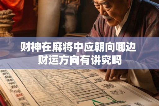财神在麻将中应朝向哪边 财运方向有讲究吗