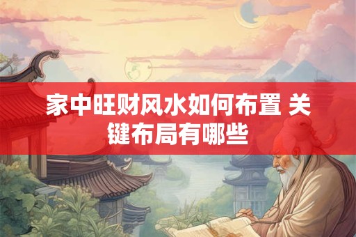 家中旺财风水如何布置 关键布局有哪些
