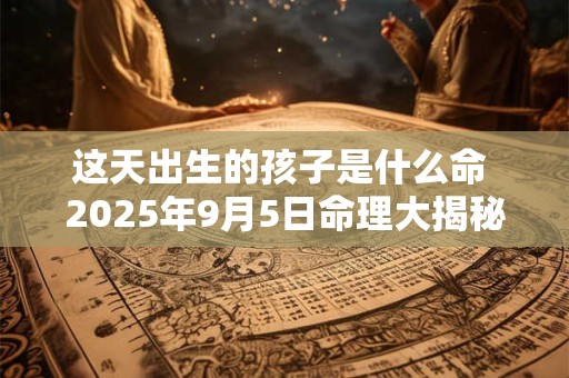 这天出生的孩子是什么命 2025年9月5日命理大揭秘