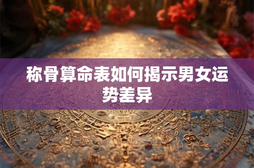 称骨算命表如何揭示男女运势差异