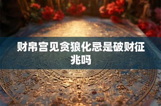 财帛宫见贪狼化忌是破财征兆吗