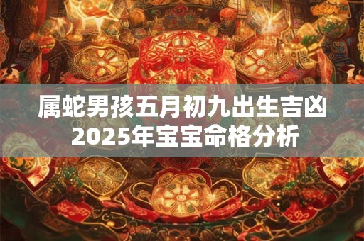 属蛇男孩五月初九出生吉凶 2025年宝宝命格分析