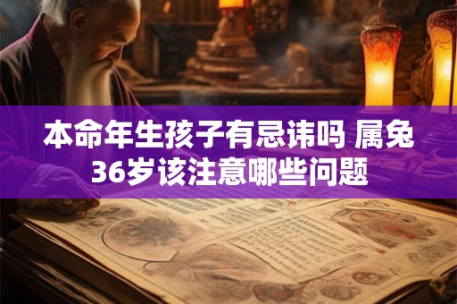 详细阅读:本命年生孩子有忌讳吗 属兔36岁该注意哪些问题 本命年生孩子有忌讳吗 属兔36岁该注意哪些问题