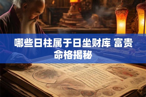 哪些日柱属于日坐财库 富贵命格揭秘