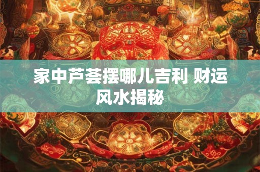 家中芦荟摆哪儿吉利 财运风水揭秘