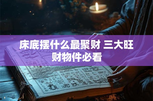 床底摆什么最聚财 三大旺财物件必看