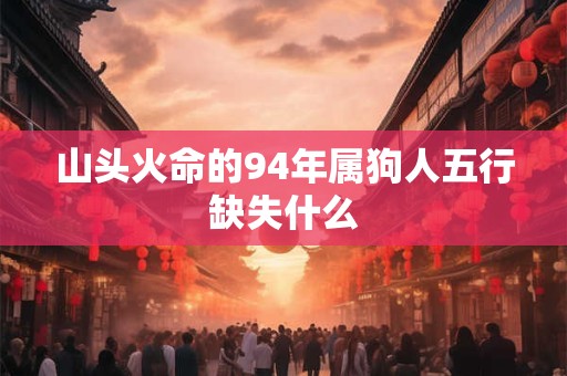 山头火命的94年属狗人五行缺失什么