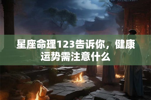 星座命理123告诉你，健康运势需注意什么