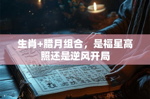 生肖+腊月组合，是福星高照还是逆风开局