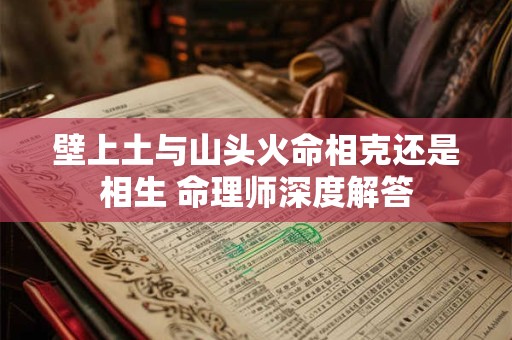 壁上土与山头火命相克还是相生 命理师深度解答