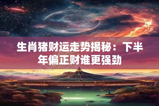 生肖猪财运走势揭秘：下半年偏正财谁更强劲
