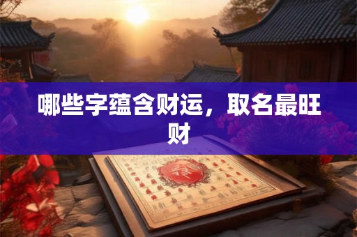 哪些字蕴含财运，取名最旺财