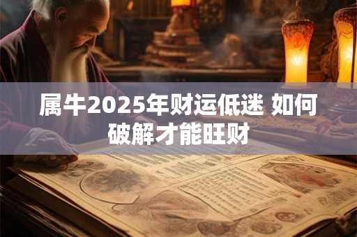 属牛2025年财运低迷 如何破解才能旺财