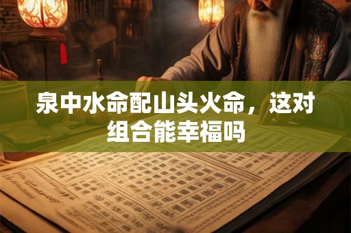 泉中水命配山头火命，这对组合能幸福吗