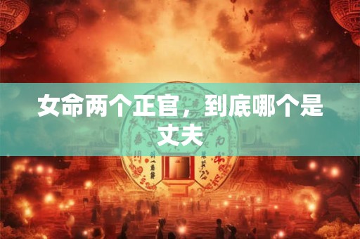 女命两个正官，到底哪个是丈夫