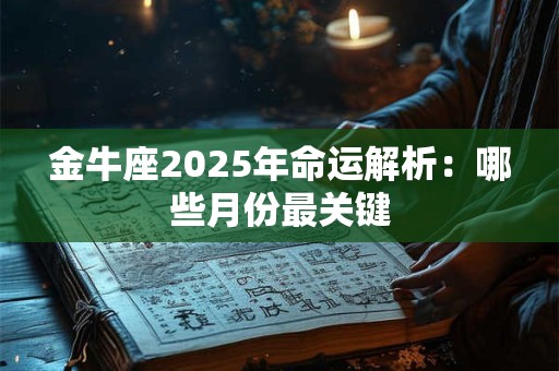 金牛座2025年命运解析：哪些月份最关键