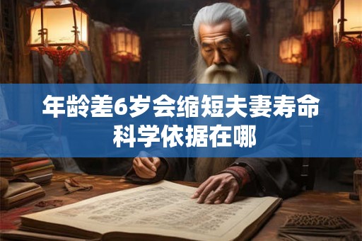 年龄差6岁会缩短夫妻寿命 科学依据在哪
