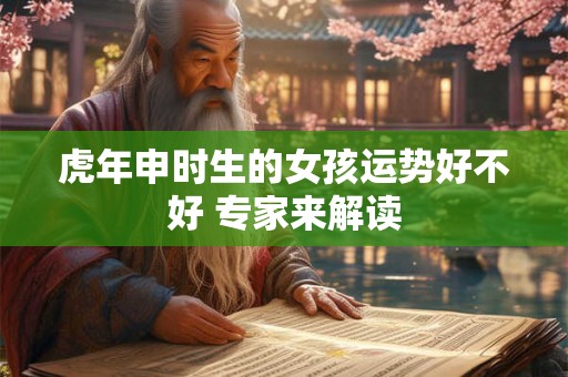虎年申时生的女孩运势好不好 专家来解读