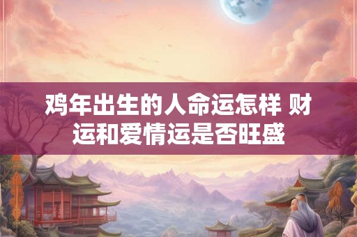 鸡年出生的人命运怎样 财运和爱情运是否旺盛