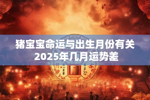猪宝宝命运与出生月份有关 2025年几月运势差