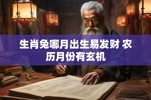 生肖兔哪月出生易发财 农历月份有玄机
