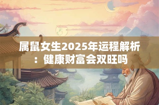 属鼠女生2025年运程解析：健康财富会双旺吗