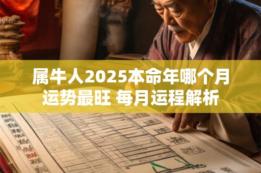 属牛人2025本命年哪个月运势最旺 每月运程解析