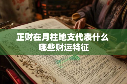 正财在月柱地支代表什么 哪些财运特征