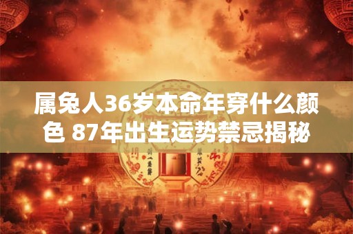 属兔人36岁本命年穿什么颜色 87年出生运势禁忌揭秘